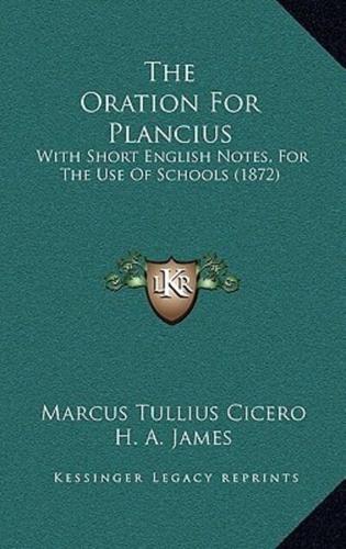 The Oration For Plancius