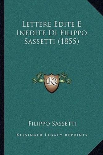 Lettere Edite E Inedite Di Filippo Sassetti (1855)