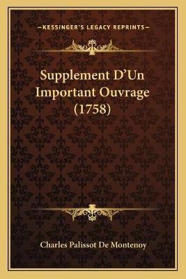 Supplement D'Un Important Ouvrage (1758)