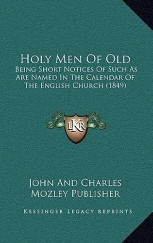 Holy Men Of Old