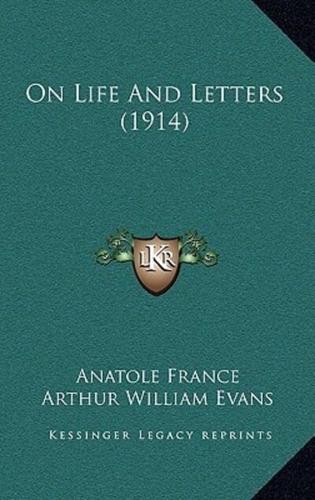 On Life And Letters (1914)