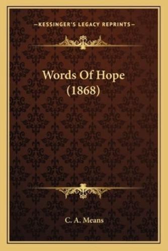 Words Of Hope (1868)