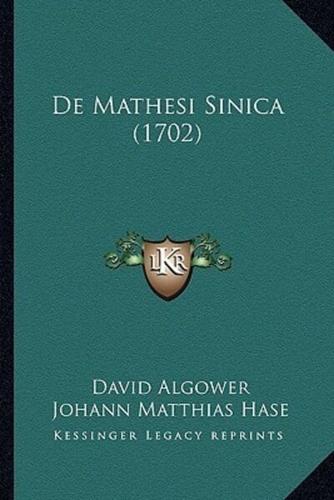 De Mathesi Sinica (1702)