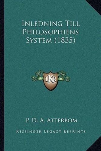 Inledning Till Philosophiens System (1835)