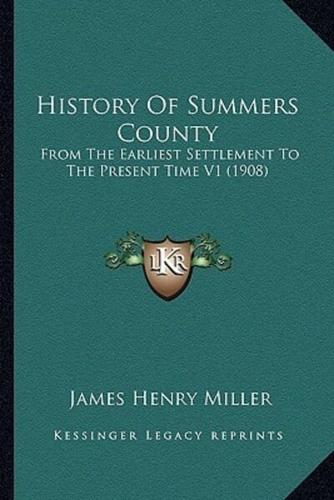 History Of Summers County
