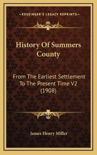 History Of Summers County