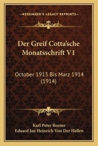 Der Greif Cotta'sche Monatsschrift V1