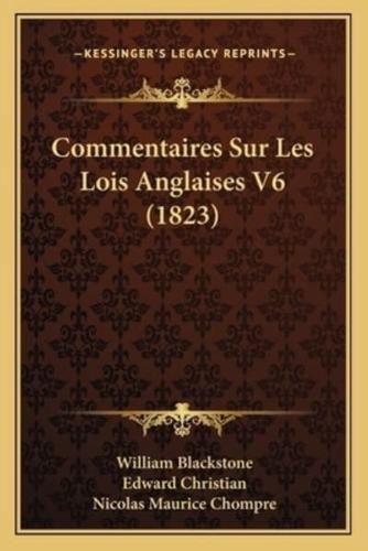 Commentaires Sur Les Lois Anglaises V6 (1823)