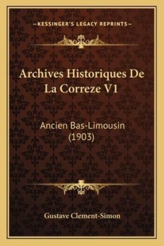 Archives Historiques De La Correze V1