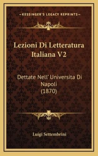 Lezioni Di Letteratura Italiana V2