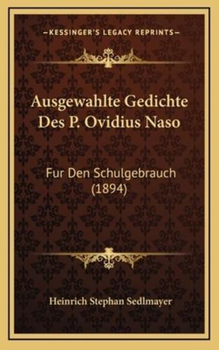 Ausgewahlte Gedichte Des P. Ovidius Naso