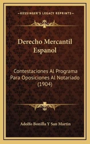 Derecho Mercantil Espanol