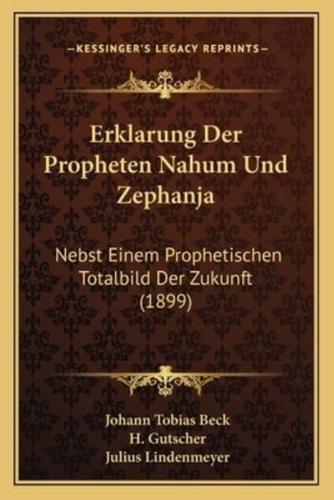 Erklarung Der Propheten Nahum Und Zephanja