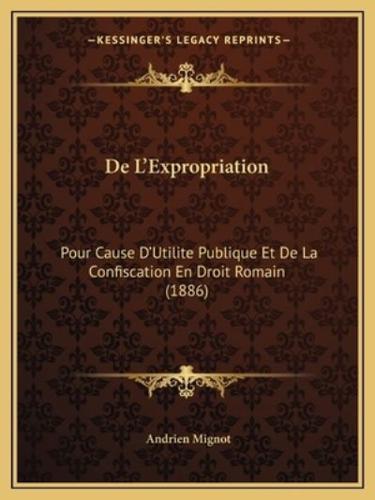 De L'Expropriation