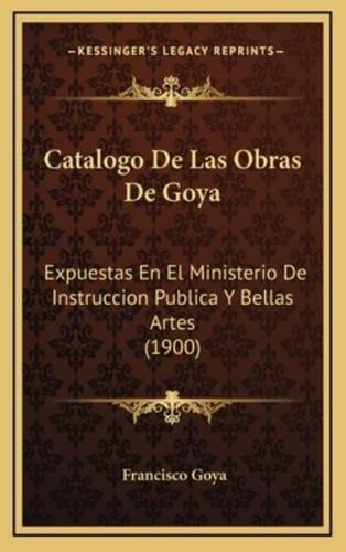 Catalogo De Las Obras De Goya