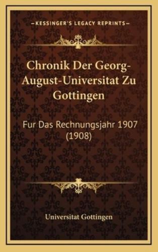 Chronik Der Georg-August-Universitat Zu Gottingen