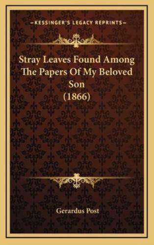 Stray Leaves Found Among The Papers Of My Beloved Son (1866)