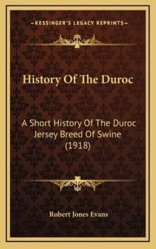 History Of The Duroc