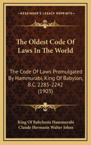 The Oldest Code Of Laws In The World