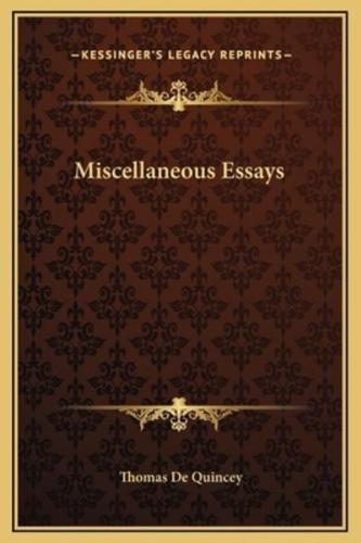 Miscellaneous Essays