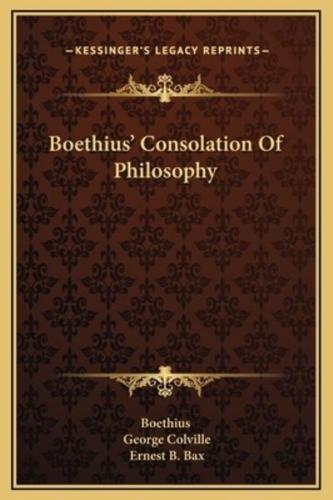 Boethius' Consolation Of Philosophy