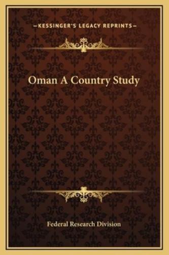Oman A Country Study