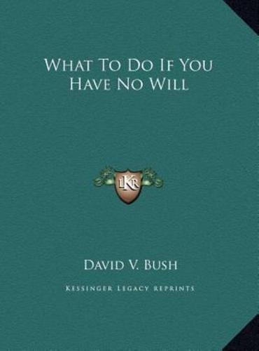 What To Do If You Have No Will