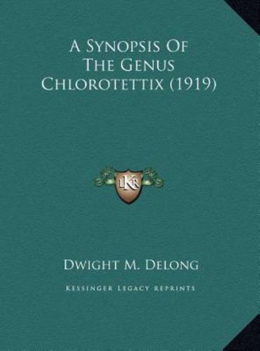 A Synopsis Of The Genus Chlorotettix (1919)