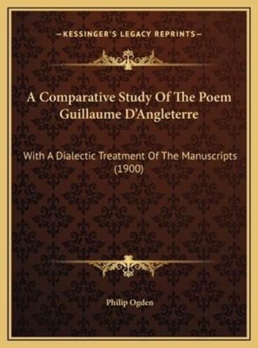 A Comparative Study Of The Poem Guillaume D'Angleterre