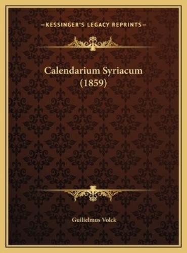 Calendarium Syriacum (1859)