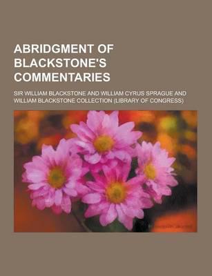 Abridgment of Blackstone's Commentaries