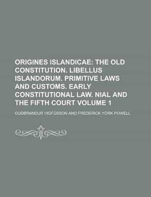 Origines Islandicae Volume 1