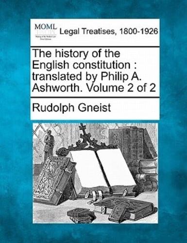 The History of the English Constitution