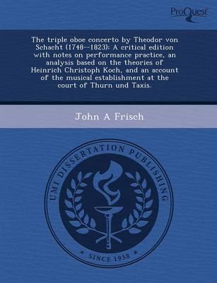 Triple Oboe Concerto by Theodor Von Schacht (1748--1823)