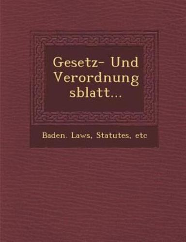 Gesetz- Und Verordnungsblatt...