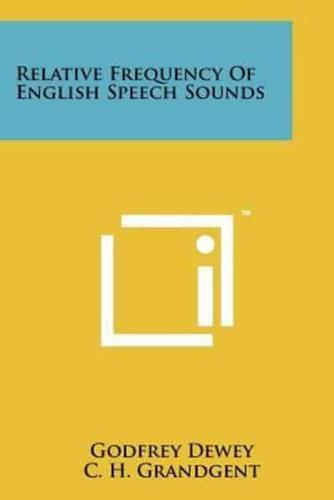Relative Frequency Of English Speech Sounds