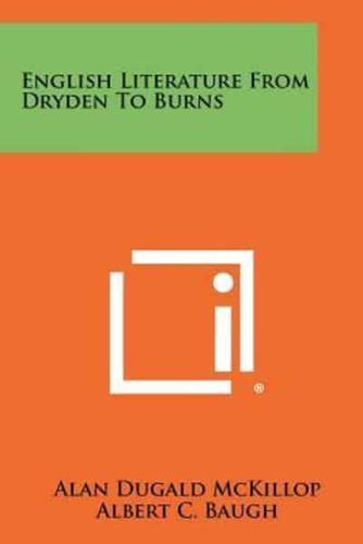 English Literature from Dryden to Burns