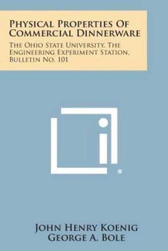 Physical Properties of Commercial Dinnerware