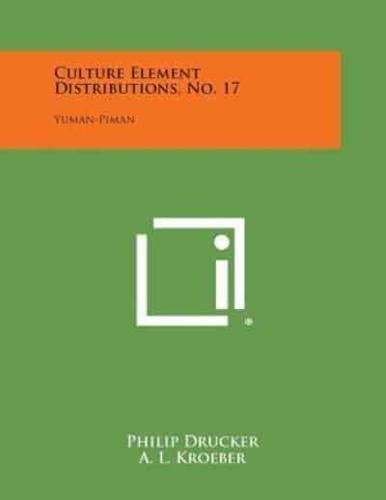 Culture Element Distributions, No. 17