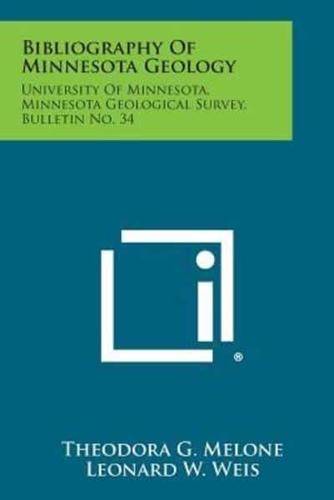 Bibliography of Minnesota Geology