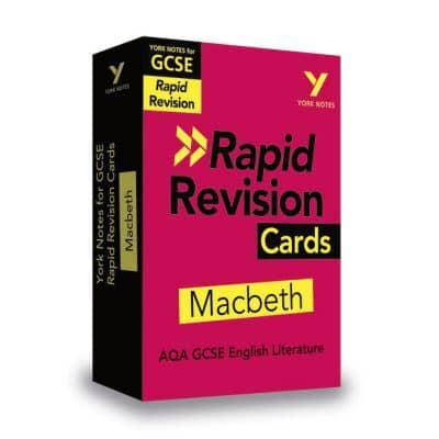 York Notes for AQA GCSE Rapid Revision Cards: Macbeth Catch Up, Revise and Be Ready for and 2023 and 2024 Exams and Assessments