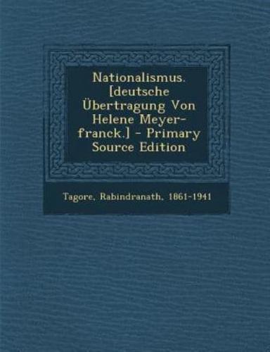 Nationalismus. [Deutsche Ubertragung Von Helene Meyer-Franck.]