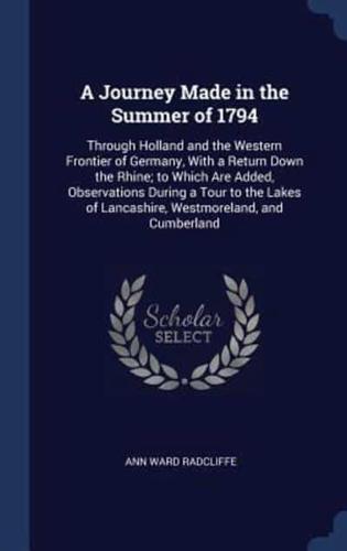 A Journey Made in the Summer of 1794