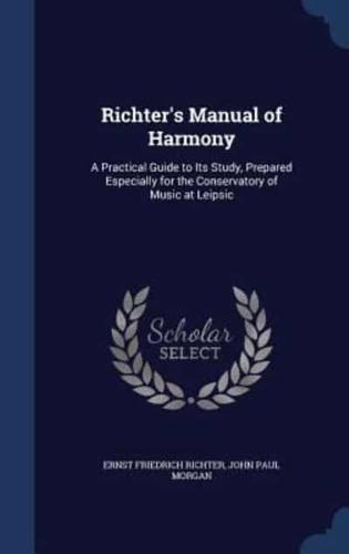 Richter's Manual of Harmony