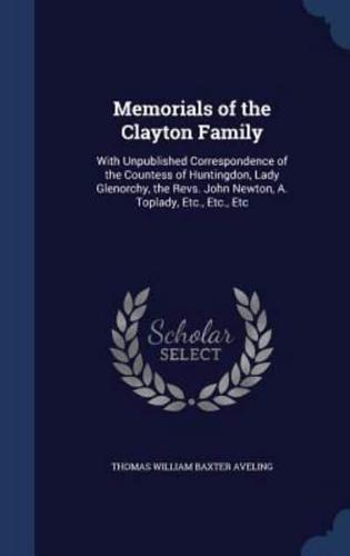 Memorials of the Clayton Family