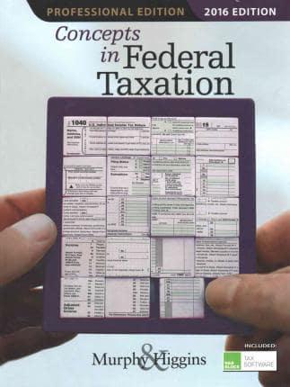 Concepts in Federal Taxation 2016, Professional Edition (With H&R Block™ Tax Preparation Software CD-ROM)