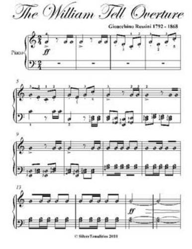 William Tell Overture Elementary Piano Sheet Music