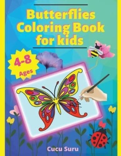 Butterflies Coloring Book for Kids Ages 4-6