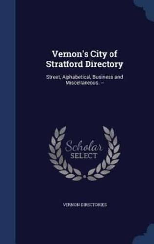 Vernon's City of Stratford Directory