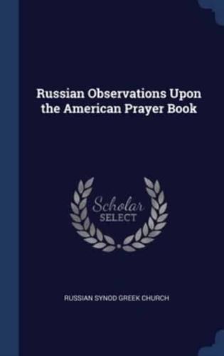 Russian Observations Upon the American Prayer Book